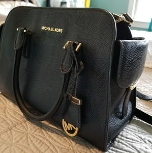 Michael Kors small black leather bag